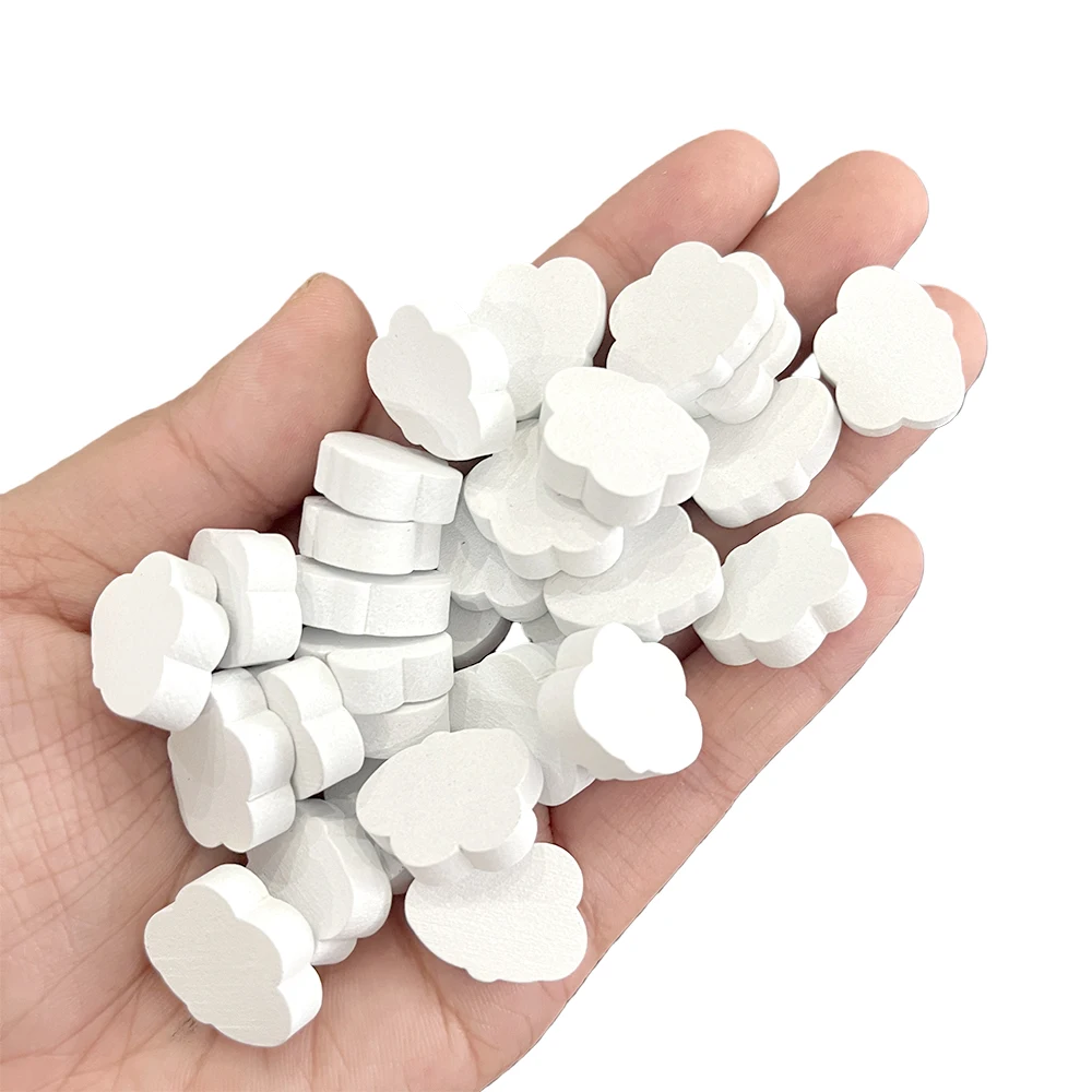 

30 шт. деревянных игровых жетонов 17*14*5 мм - формы «Облако»/«Хлопок» для настольных игр, шахмат, маркеров для карт и аксессуаров для настольных игр DIY