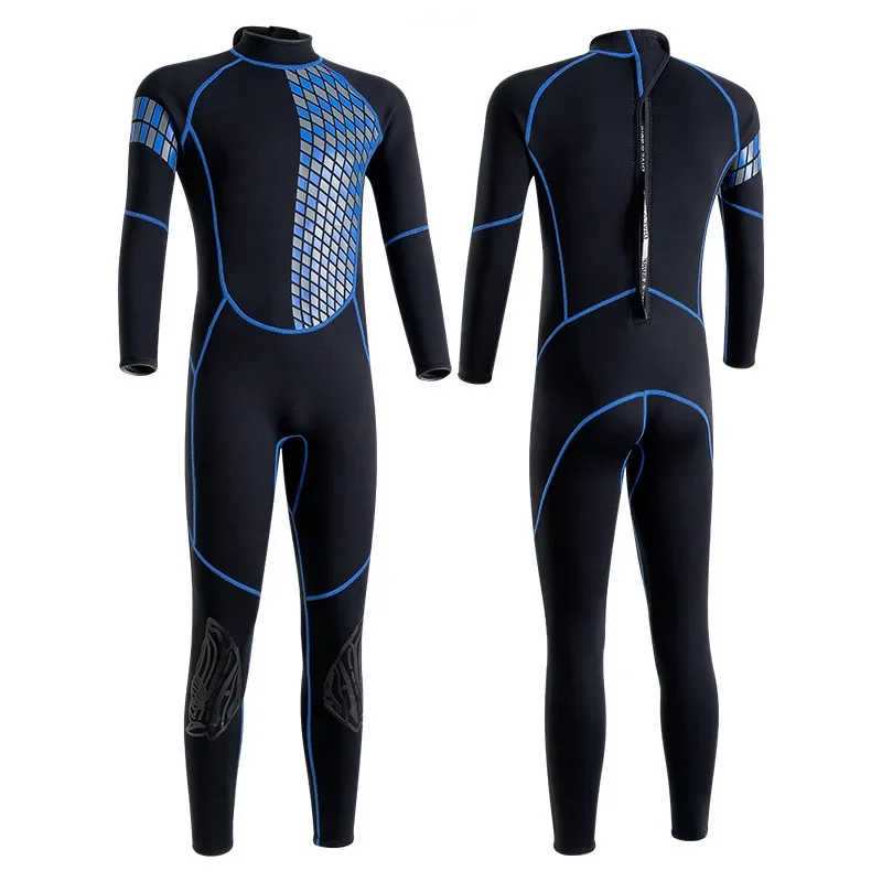 Wetsuit Men's 3MM Warm Sunscreen Winter Swimsuit Cold Wet Surf Suit Snorkeling One-piece Wetsuit Women's