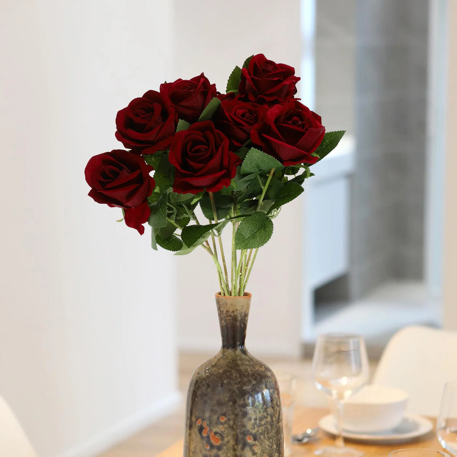 

11 Pcs Everlasting Artificial Rose Fake Roses Decorations Flowers with Stems Faux