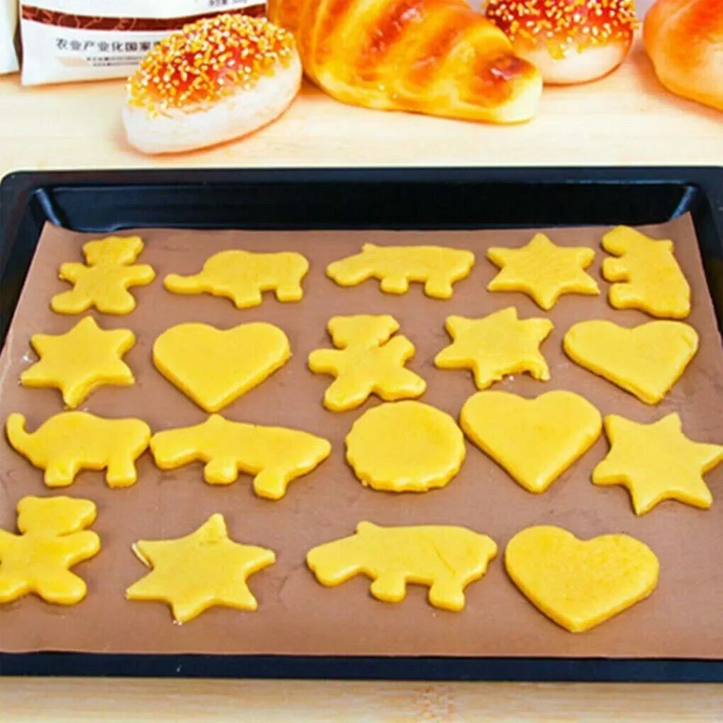 Reusable Non-Stick Silicone Mat for Heat Press Baking and Ironing Tasks 40 x 60 cm Trimmable and Dual-Side Use