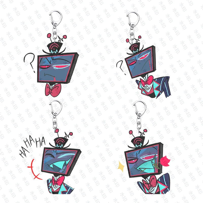 

3 ряда для отеля Hazbin, акриловый брелок в стиле аниме, милый мультфильм, аниме, сумка, рюкзак, подвеска, подарочные украшения, аксессуары