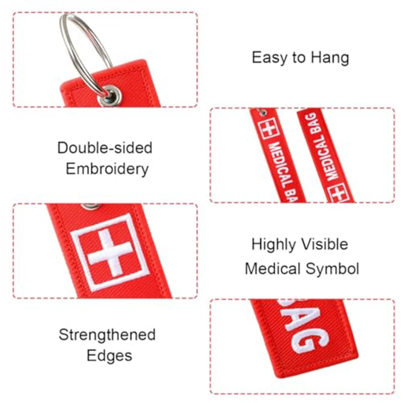 100Pcs Medical Backpack Marker Key Tags MEDICAL BAG Luggage Accessory