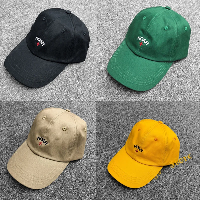 Men Women Casual Green Khaki Black Orange Yellow Noah Baseball Cap Best Quality Cross Logo Embroidery Adjustable Noah Hats