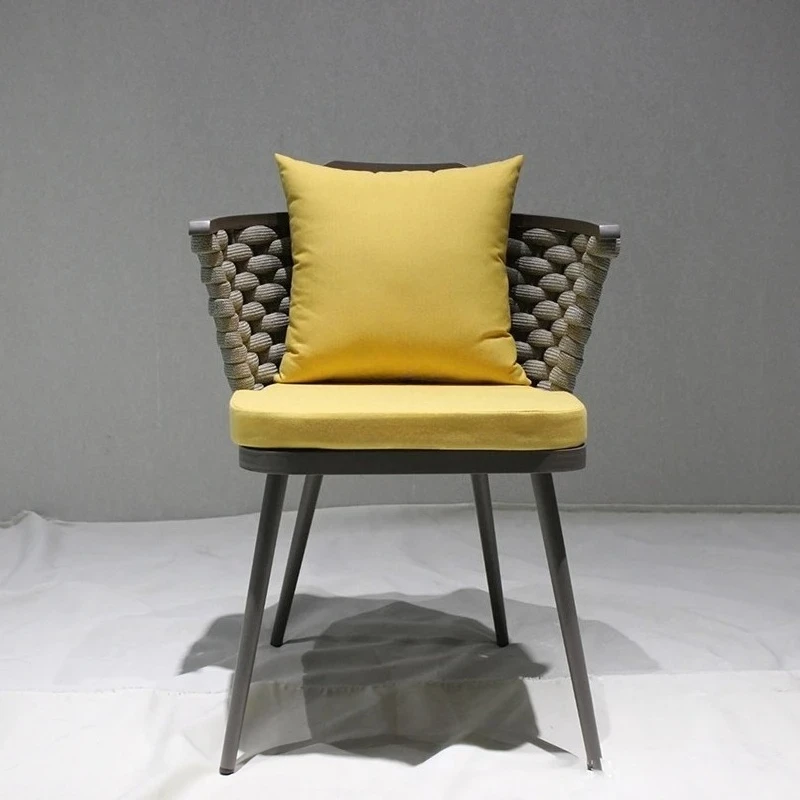 m Nordic High-end Aluminum Alloy Outdoor Chairs Outdoor Furniture Backrest  Dining Household Balcony Minimalist Chair m