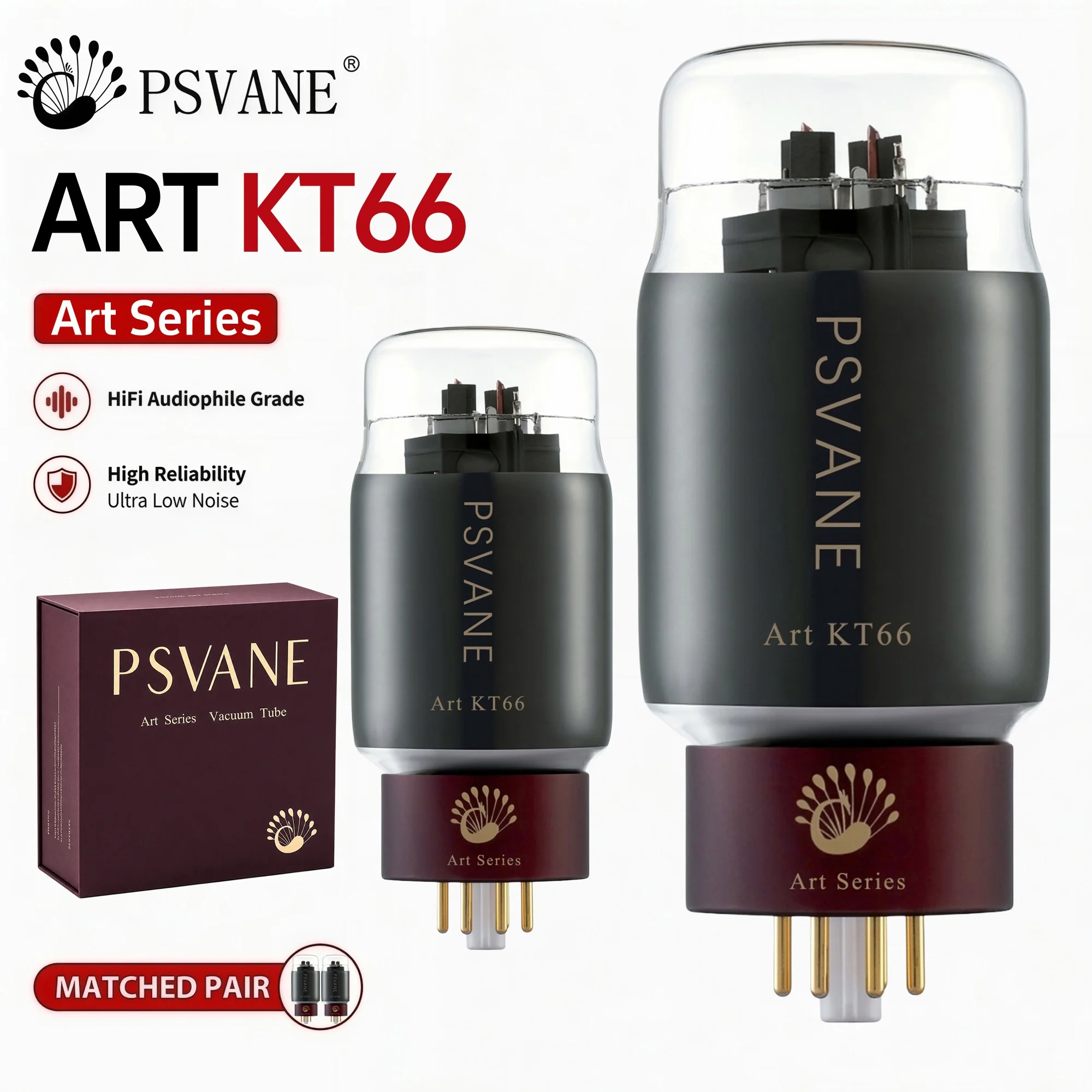 PSVANE Art KT66-T3 Vacuum Electron Tube Upgrade KT66 CV321 7051A 6L6GC 5881 KT77 EL34 6CA7 HIFI Audio Valve Power Amplifier Tube