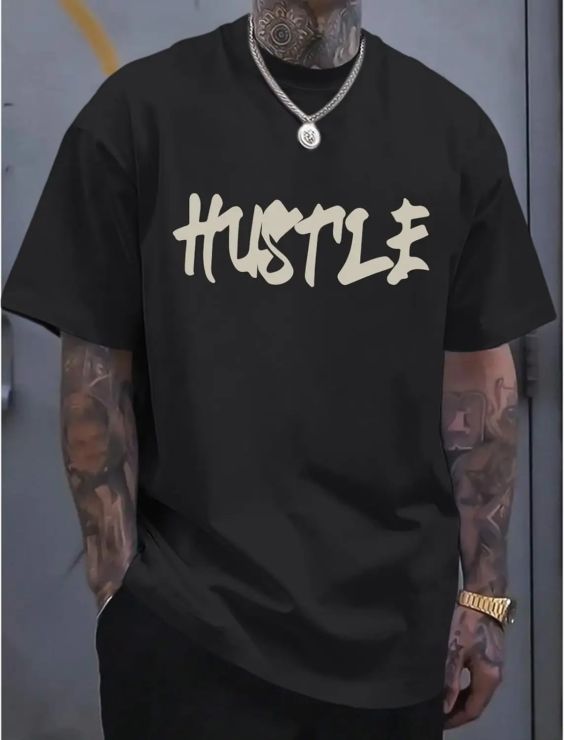 Oversized Graphic Tshirts for Men Streetwear Vintage Letter Shirt Inspirational Motivational Positive Cotton Shirts