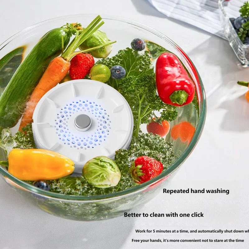 New upgraded rotating fruit and vegetable purifier, vegetable washing wonder, food material cleaning machine, bacteria and pesti