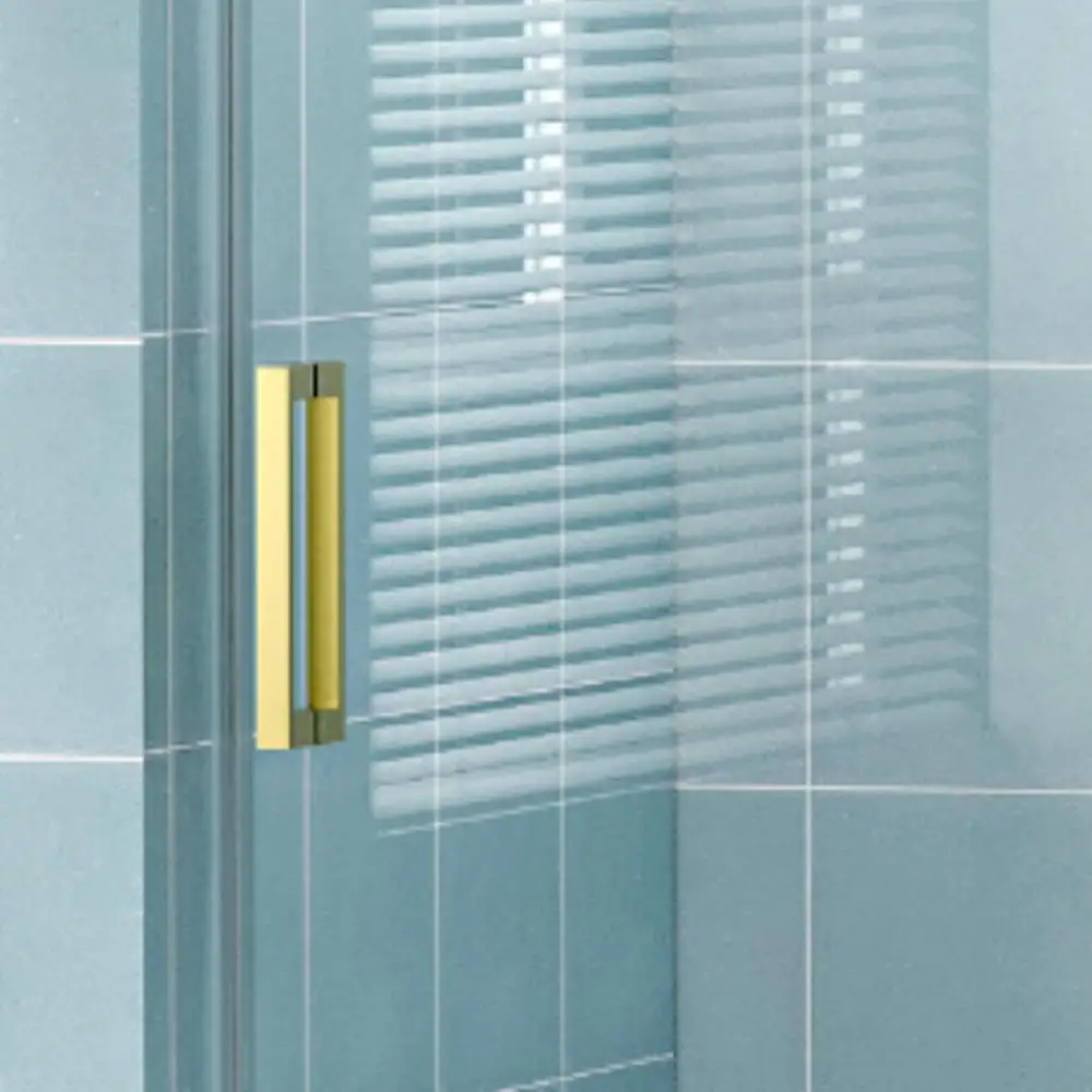 

Shower Door Handle 24D01P18-GX with Ergonomic Grip Rust-Resistant Stainless Steel Easy Installation for Bathroom Decor