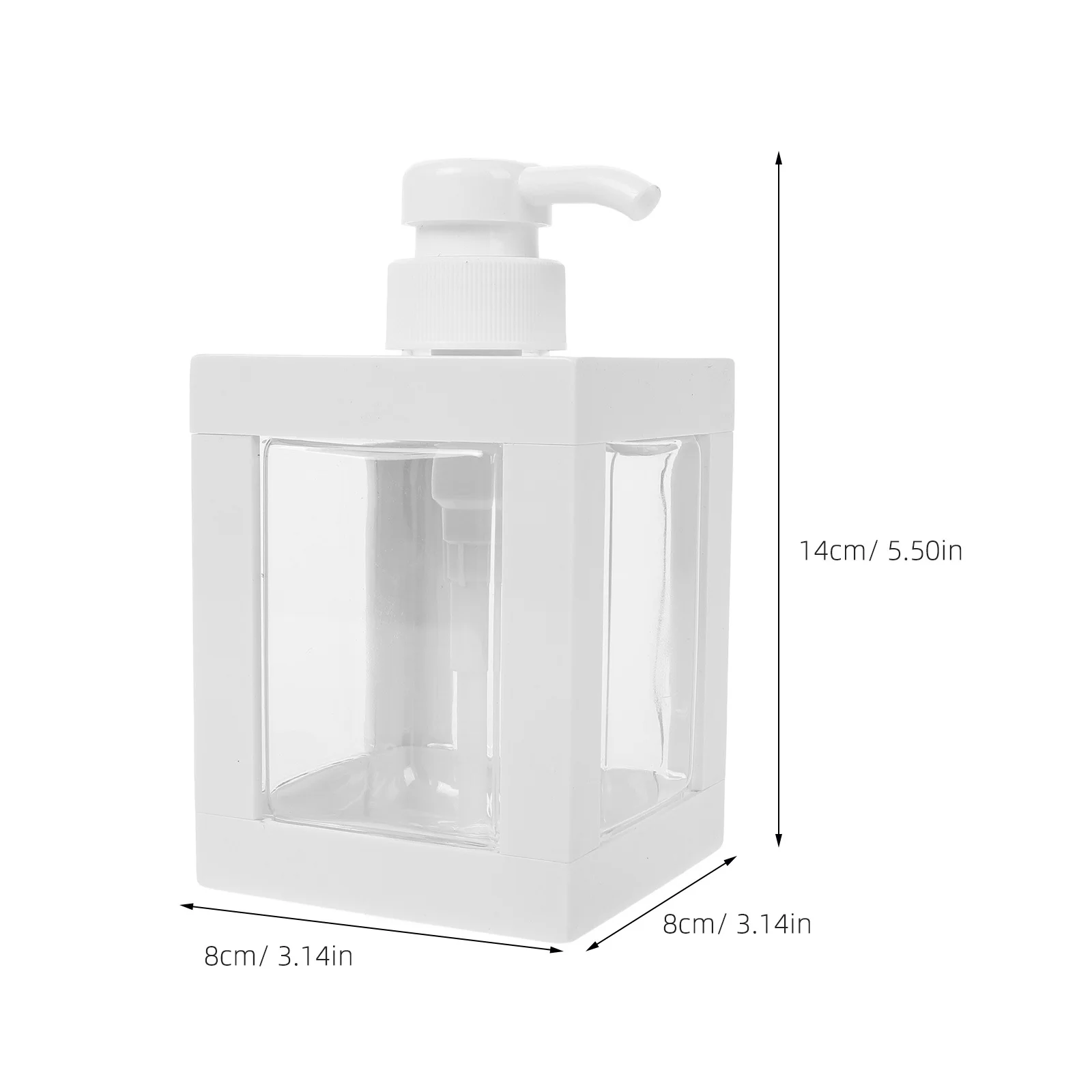 Botella de plástico vacía de 500Ml, cuadrada, recargable para loción corporal, jabón de manos, aceite de masaje, champú, acondicionador, contenedor para Baño