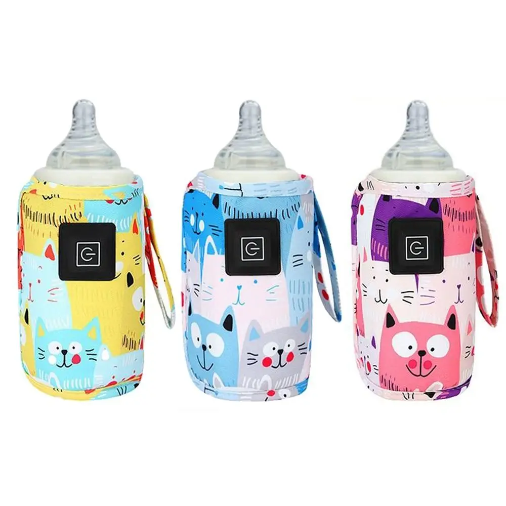 

USB Powered USB Milk Warmer Insulated Design Portable Size Travel Stroller Bag For Milk Water Winter Use Nursing Bottle Warmer