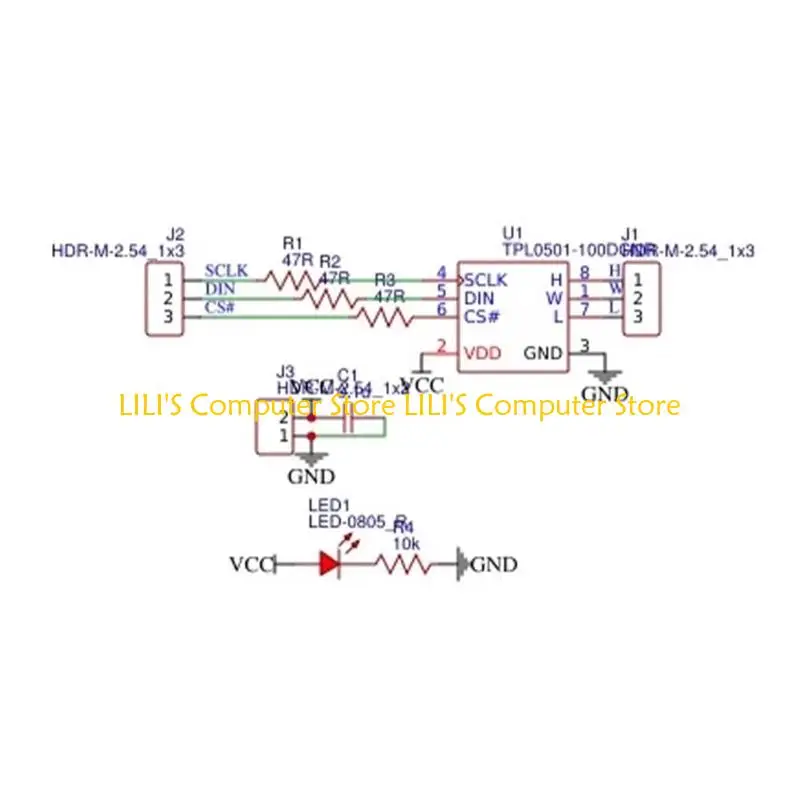 A52B TPL0501 Digital Potentiometer 100K SPI Port Perfect for Sound Control and Temperature Regulation