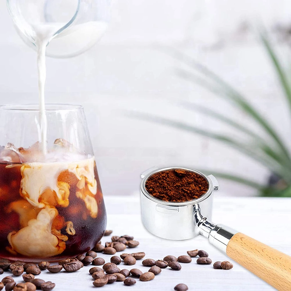 فلتر قهوة بدون قاع مقاس 51 مم لـ Delonghi EC680 / EC685، حامل فلتر بدون قاع قابل للإزالة مع سلة فلتر HOT