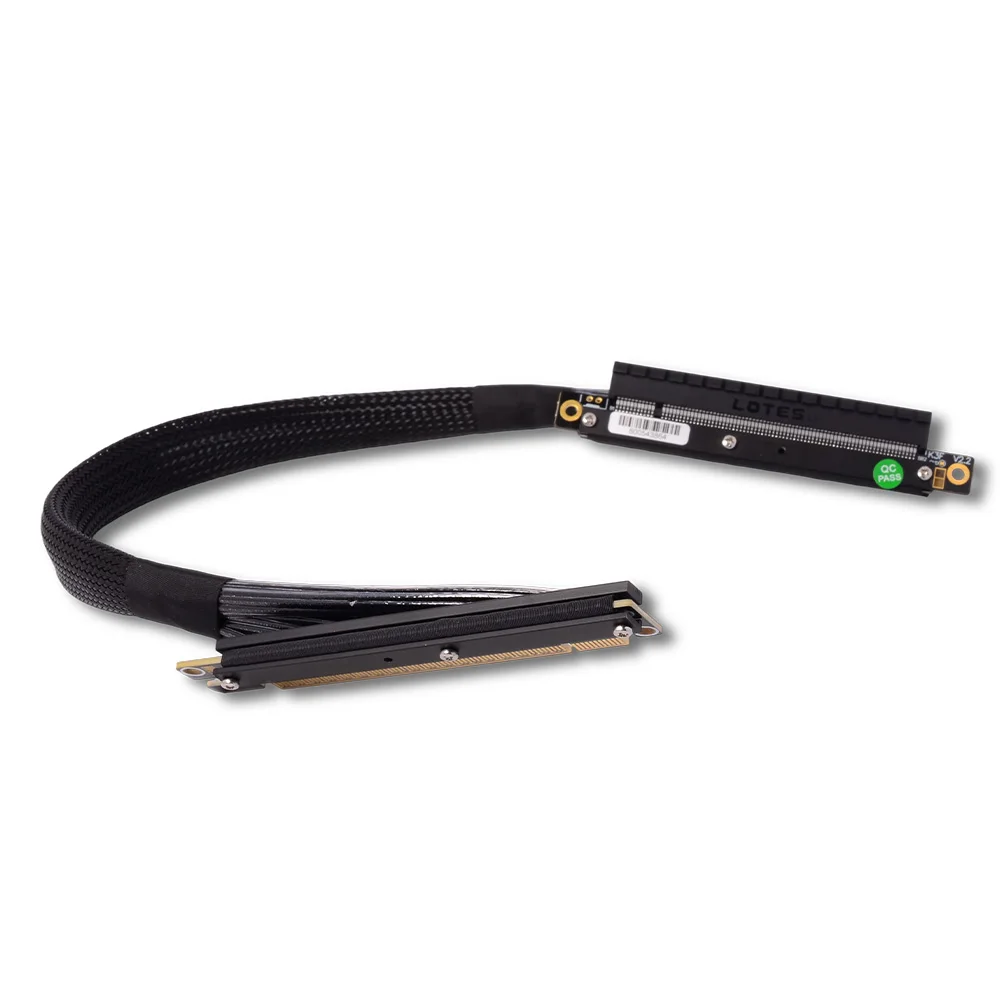 ADT-Link Dual Reverse Riser Cable Right&Left Bend Cable PCIe 5.0 x16 Soft GPU Extension For A4 ITX Graphics RTX 5090 RX90xx