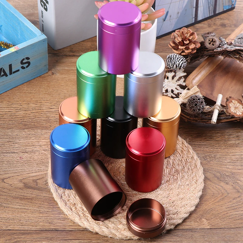 Mini Metall-Aufbewahrungsbox Aluminium-Teedose Reise-Tragbare Dose Zucker-Kaffee-Behälter