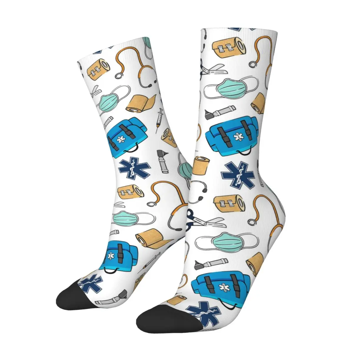 

Medical Supplies - White Socks Harajuku Stockings All Season Long Socks Accessories for Man's Woman's Birthday Present