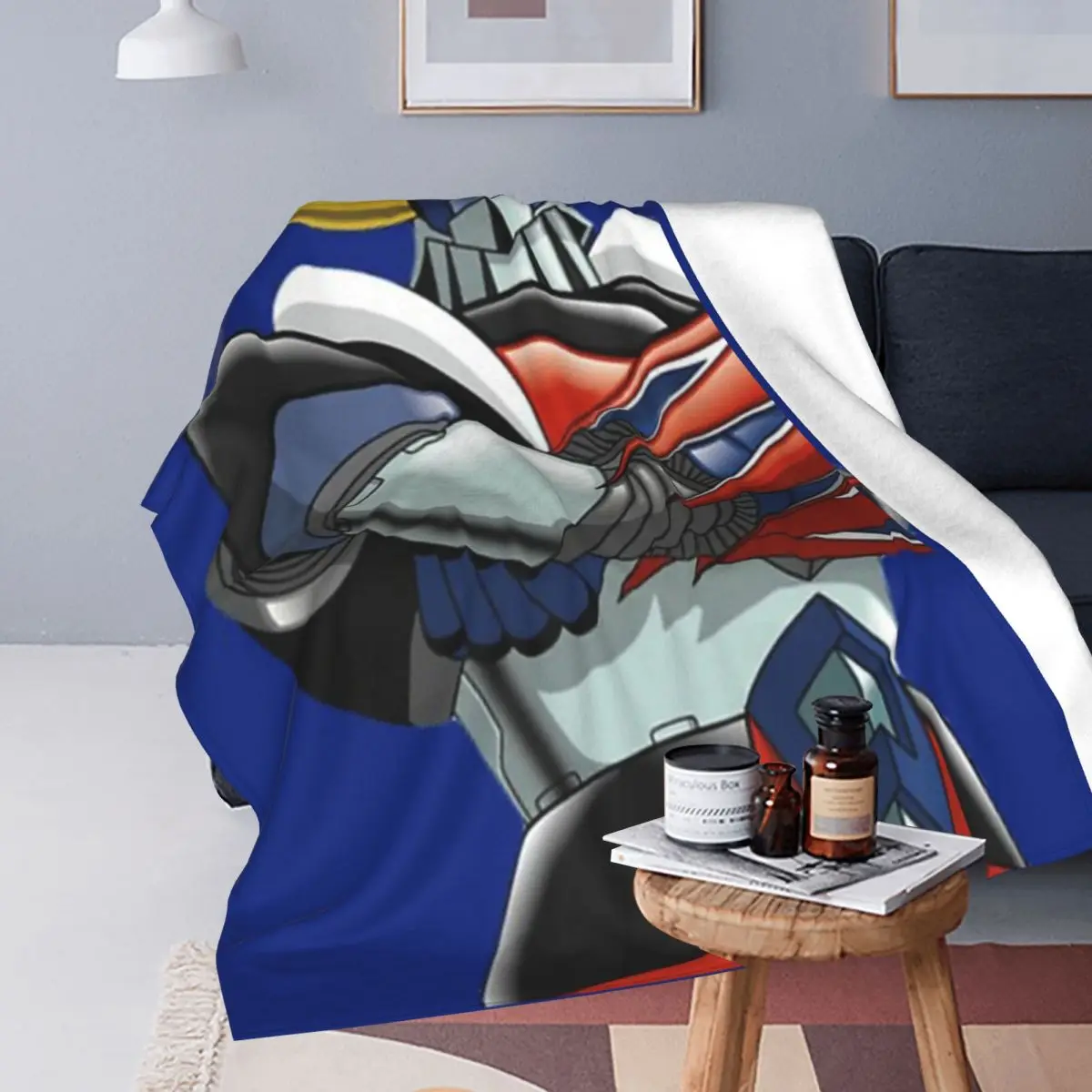 Goldrake Flannel Throw Blankets Ufo Robot Grendizer Mazinger Blanket for Bedding Travel Soft Bedding Throws