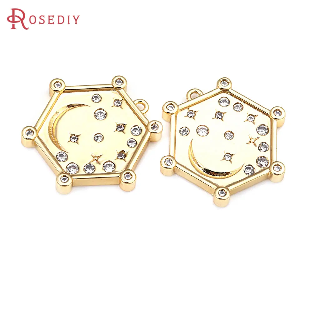 18K Gold Color Brass and Zircon Rabbit Charms Pendants High Quality Diy Jewelry Making Necklace Earrings Accessories for Women