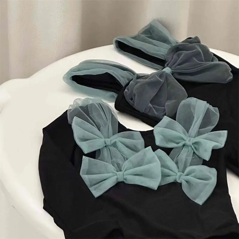 2026 Super Doll Designer Original High End Summer Outdoor Stylish Mesh Bow Knot Style Swimsuit Fashion