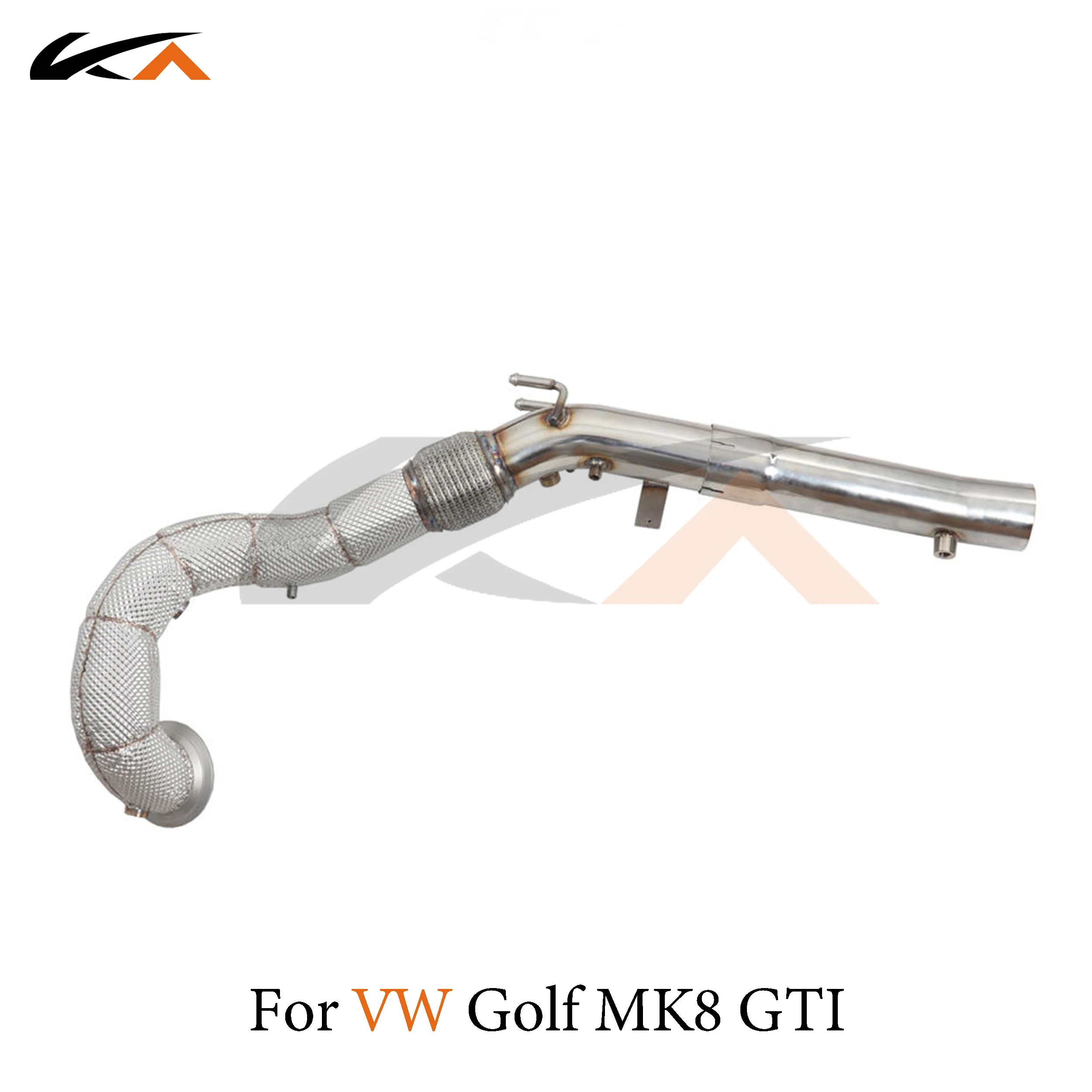 KA Tuning downpipe exhaust stainless headers for VW Golf MK8 GTI 2.0T axle pipe performance heat shield catalysis