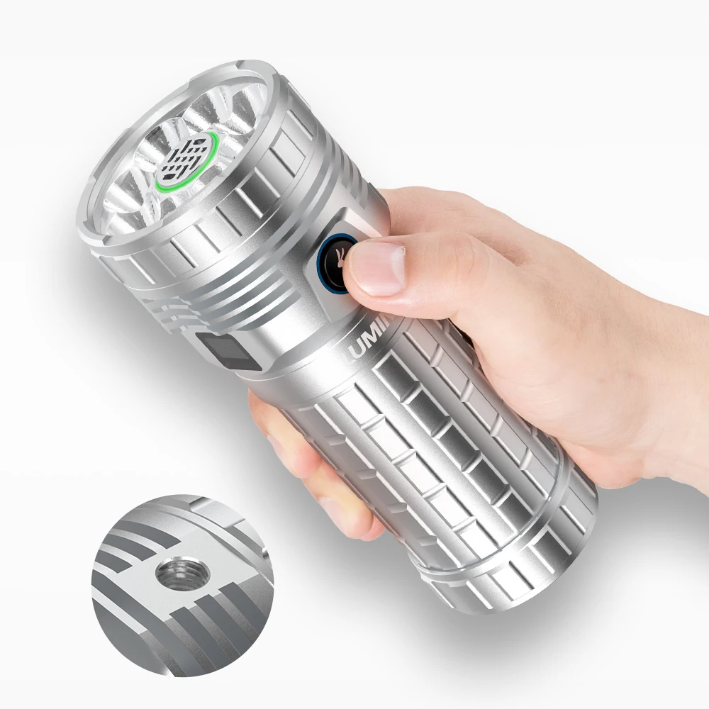 EDC LED Flashlight Type USB C Rechargeable Lamp 46950 Li-ion Outdoor Camping Lantern 26000 lumen Powerful Light Torch MACH V2.0