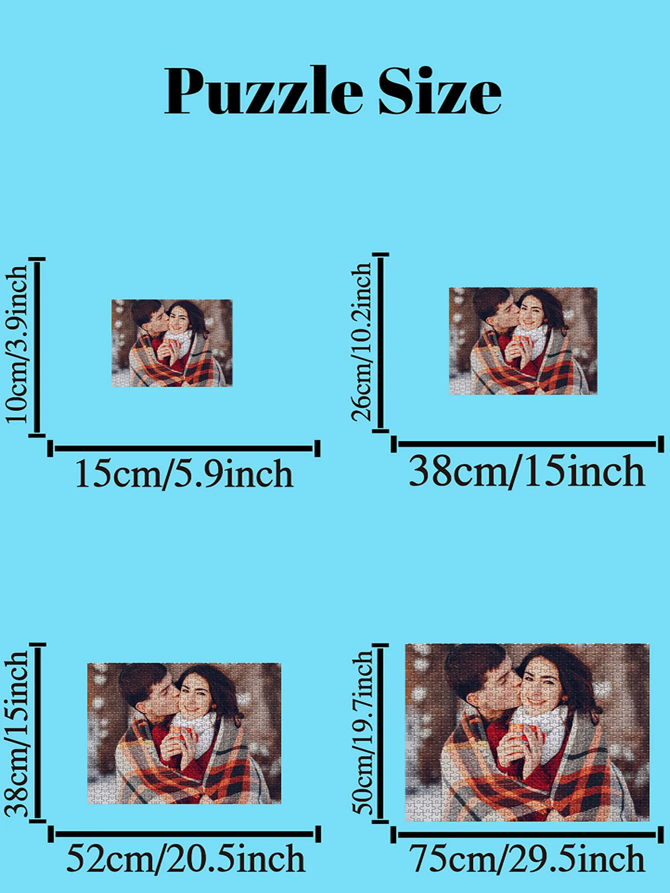 35/300/500pcs Diy couple Customized Picture Jigsaw puzzle Mosaic Customizable Picture For Kids Toy Friend Gift