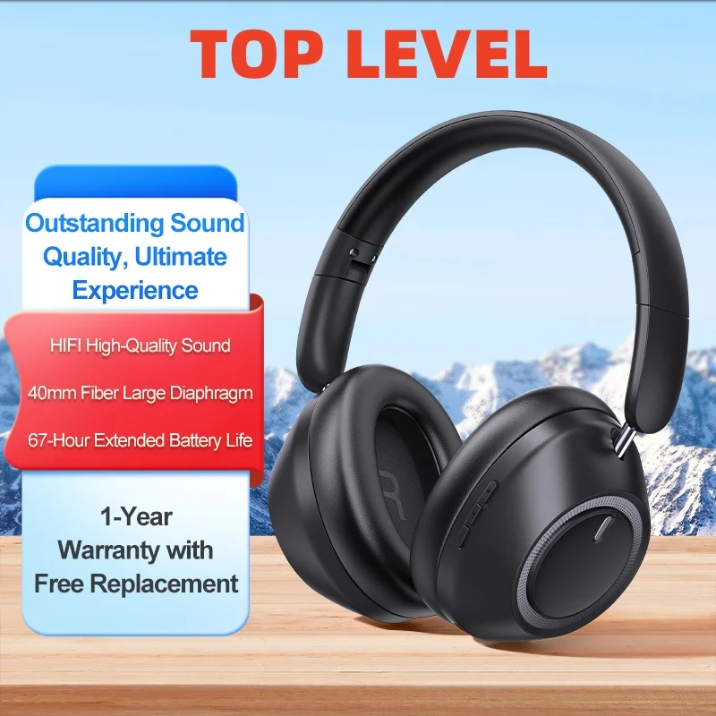 

Top Level 3D Stereo HiFi Wireless Bluetooth Headphone Noise Cancelling Skin Friendly Headsets Sports No Delay Gaming Headphones