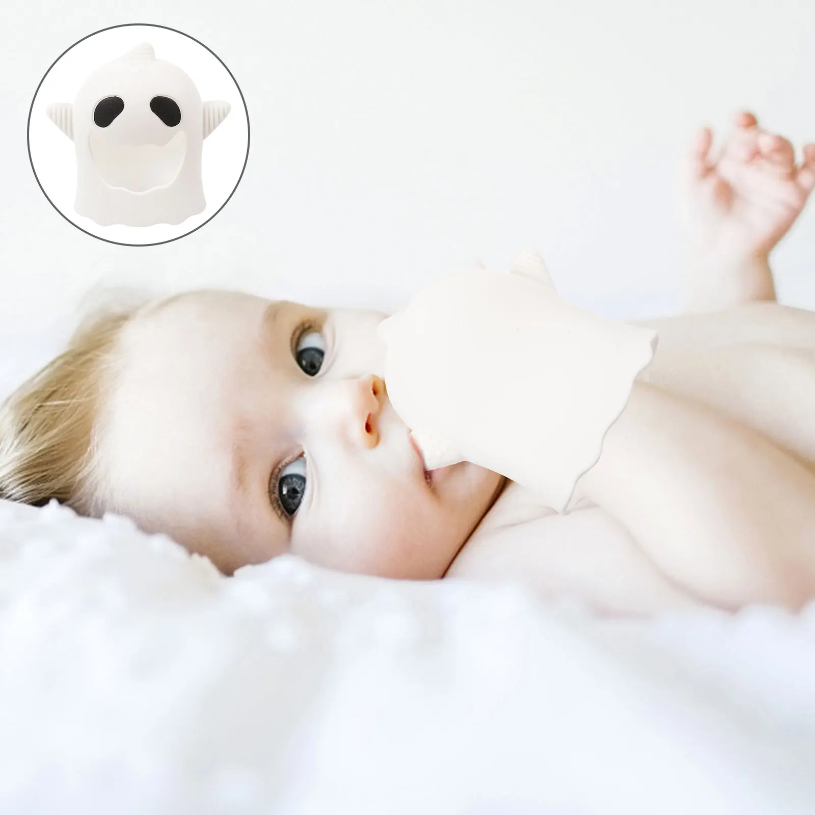 

Gloves Teether Halloween Ghost Silicone Infant Molar Teether Toddler Safe Durable Relief Sensory