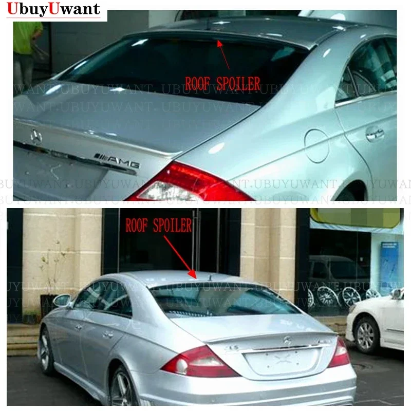 For W219 Roof Spoiler Carbon Fiber Spoiler For CLS Class W219 CLS300 CLS350 CLS400 2004 - 2011 Parts Car Modified Accessories