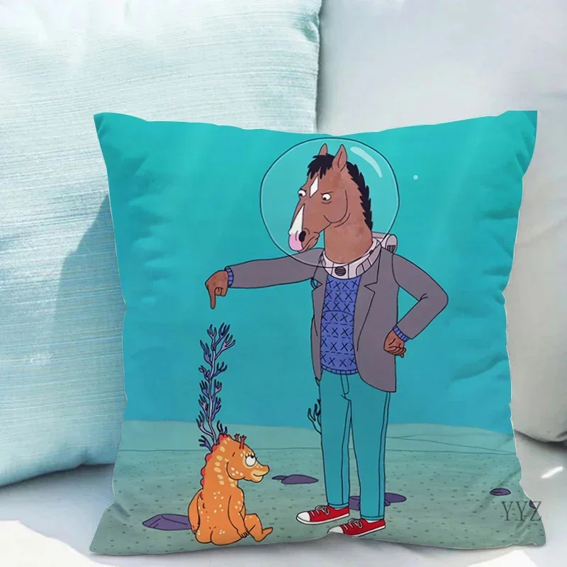 B-BoJack Horseman Custom Pillow Cover 45x45 Sleeping Pillows Decorative Sofa Cushions Fall Decoration Pillowcases Cushion Covers