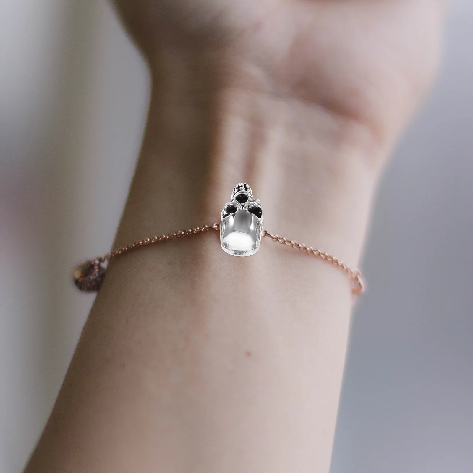 12 قطعة الخرز فضفاض الجمجمة رئيس مستلزمات صناعة المجوهرات دائم طويلة الأمد سلسلة المفاتيح أساور أقراط قلادة #5