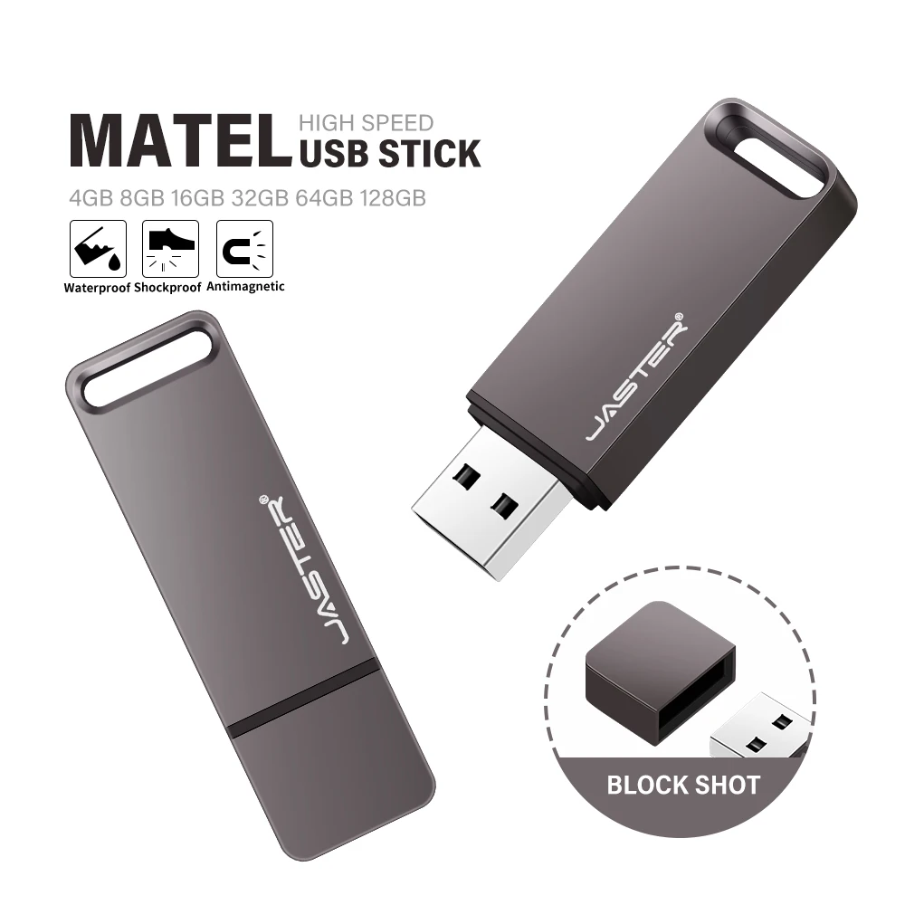 100% High-speed Original Metal USB Flash Drive 128GB Pen Drive High Speed Pendrive 64GB for Car Laptop Business USB stick gift