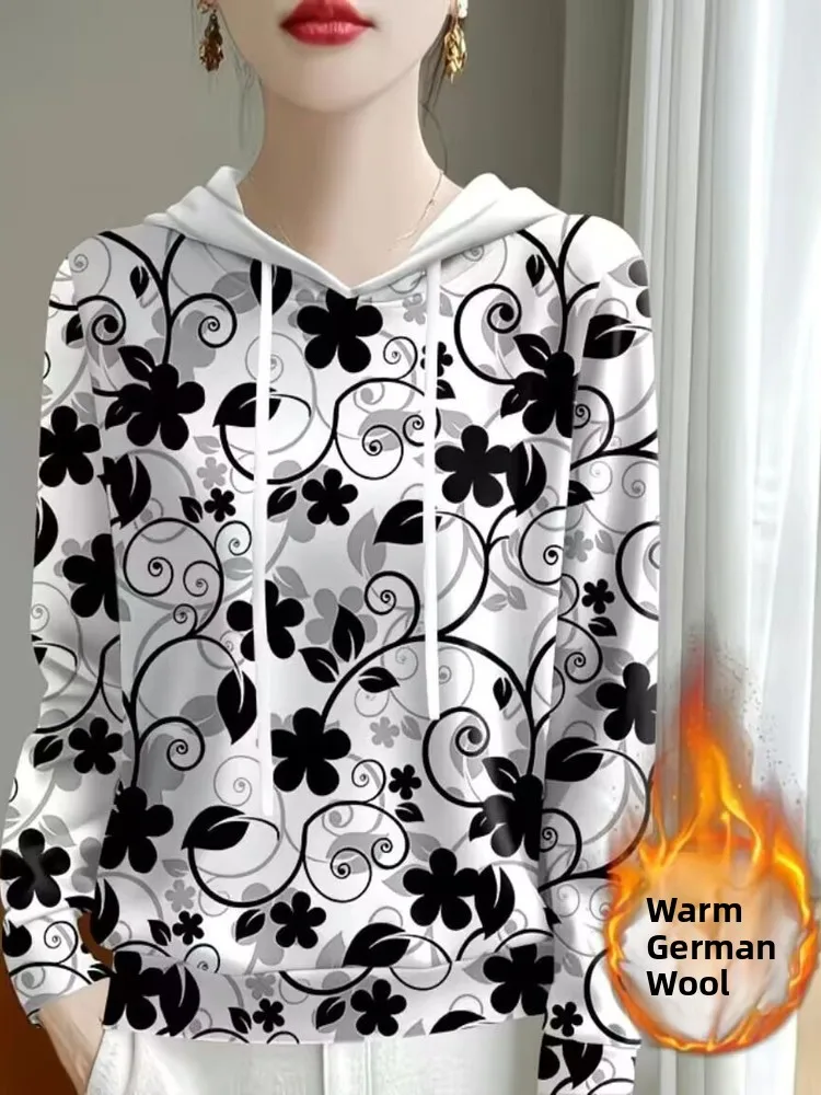 

Новая осенне-зимняя повседневная классическая полосатая женская верхняя одежда из вельвета с капюшоном, однотонная, для ношения как базовая или как верхняя одежда