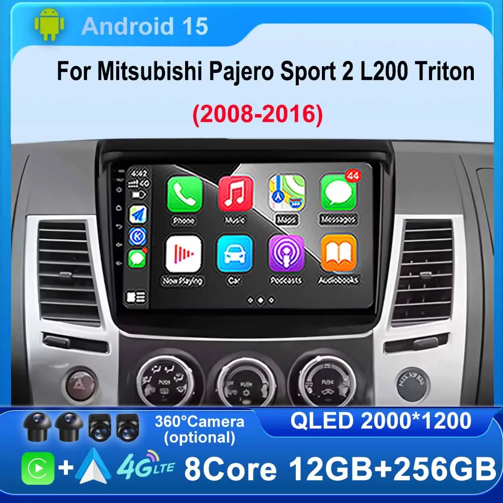 

Android Auto Car Radio for Mitsubishi Pajero Sport 2 L200 Triton 2008 - 2016 GPS Navigation Multimedia Video Player Stereo 2din