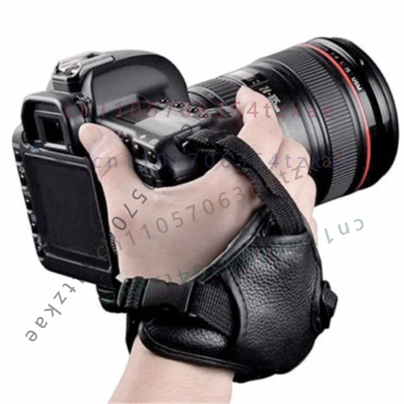 PU Leather Anti-Slip Camera Wrist Strap Triangular Adjustable Handle Band for DSLR Mirrorless Camera