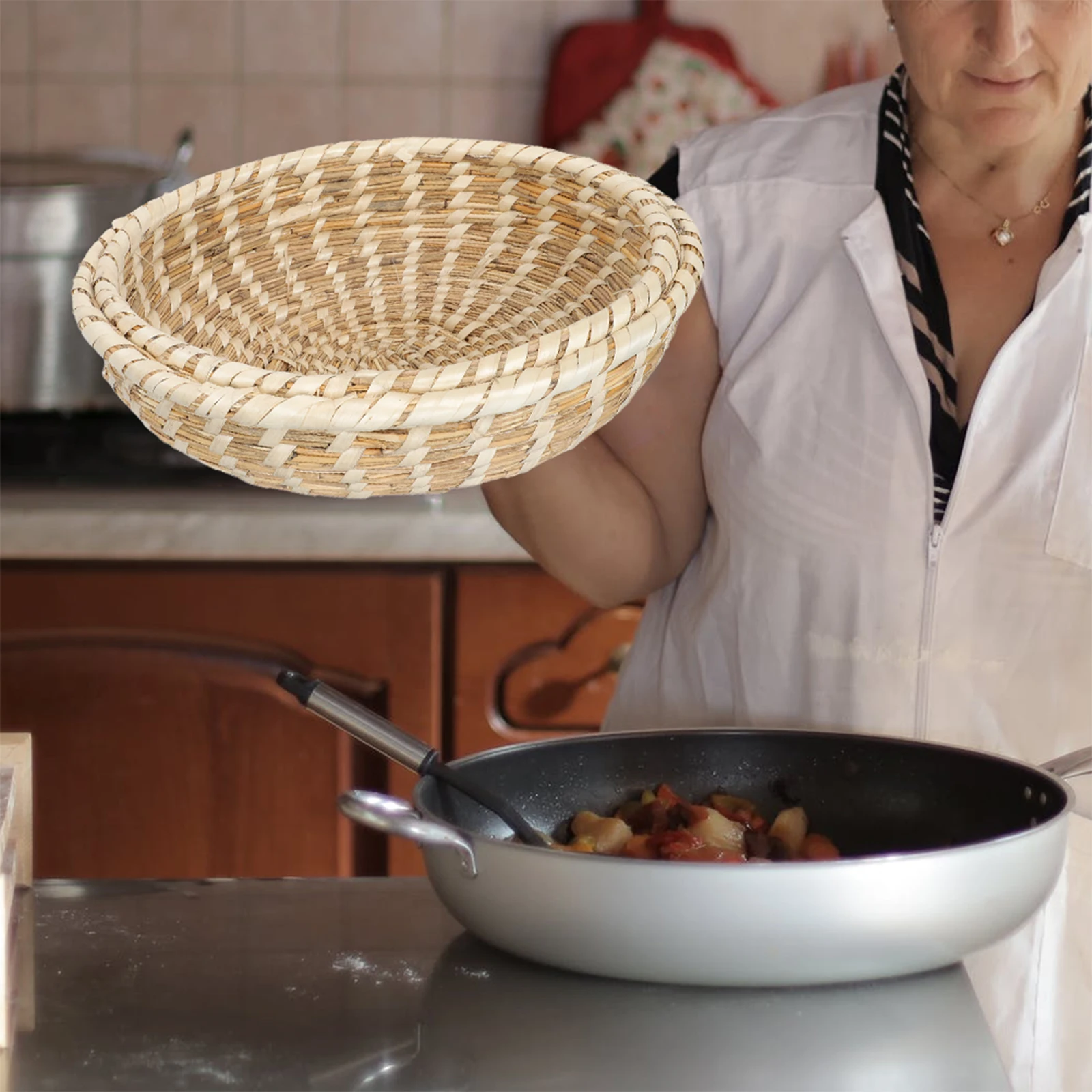 

Reed Pot Lid Wooden Kitchenware Protective Cover Steaming Gadget Home Cookware Corrosion Long Lasting