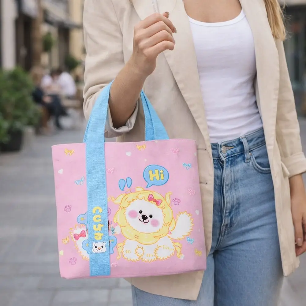 

New Large Capacity Women Canvas Bag Cartoon Casual Tote Bag Shoulder Bag Work