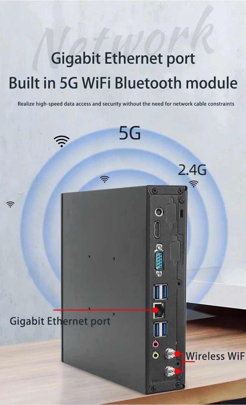 Mini PC desktop Intel per aziende - 16 GB di RAM 512 GB SSD Wifi5 Win11 pro Core I3/i5/i7/i9 I7-4th Computer da ufficio scolastico