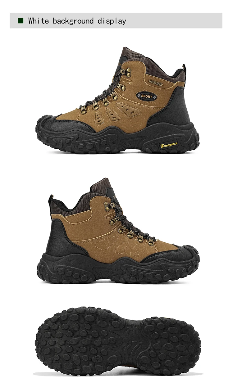 Modische, bequeme und vielseitige Herren-High-Top-Wanderstiefel in großen Größen, ideal für Outdoor-Aktivitäten, Bergsteigen und Reisen, als Geburtstagsgeschenk oder Weihnachtsgeschenk geeignet. – Detail 20