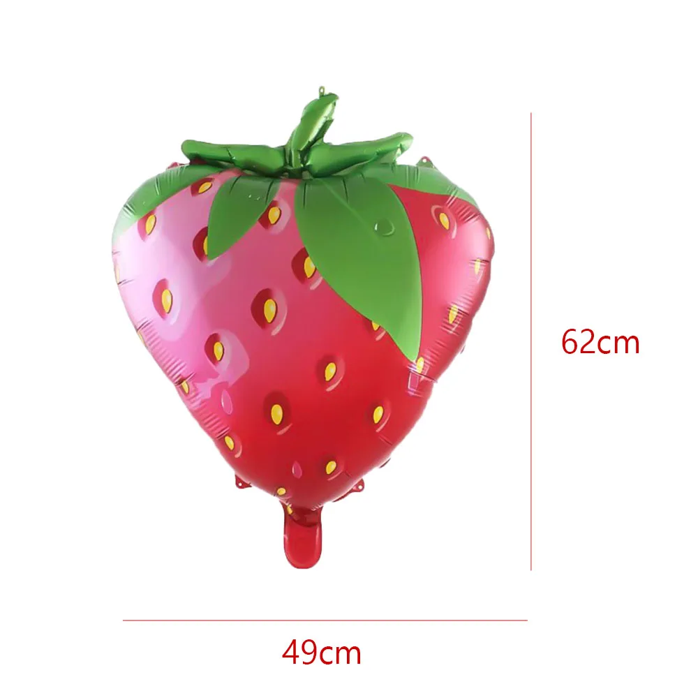 12Pcs Red Strawberry Balloons 24 Inch Cute Strawberry Balloons for Cute Berry First Birthday Party Themed Decorations