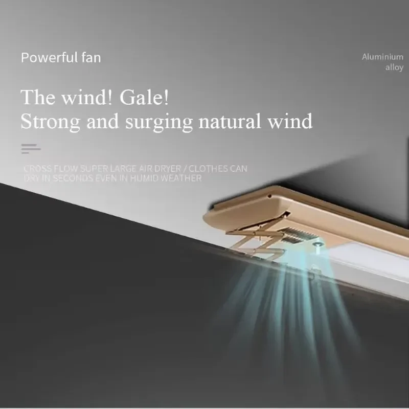 Customized Electronic Foldable Heating Wall-Mounted Clothes Hanger Rack Indoor Balcony Use Drying Function for Laundry