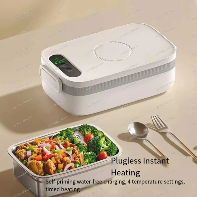 1L Large Capacity Wireless Electric Lunch Box – 14000mAh Constant Temperature Heater, 304 Stainless Steel
