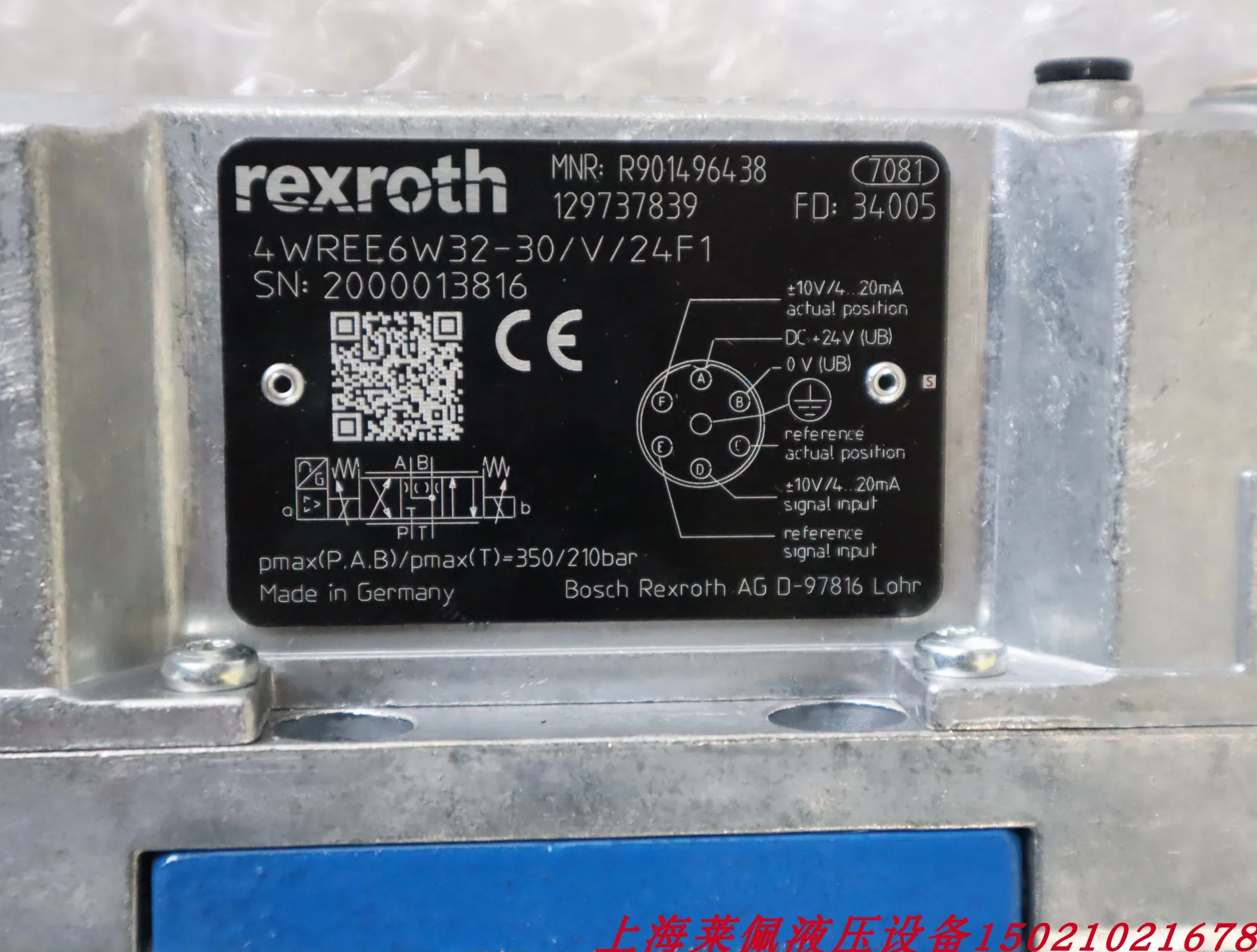 R901496427 4WREE6E16-3X/V/24A1 German Rexroth REXROTH Proportional Valve