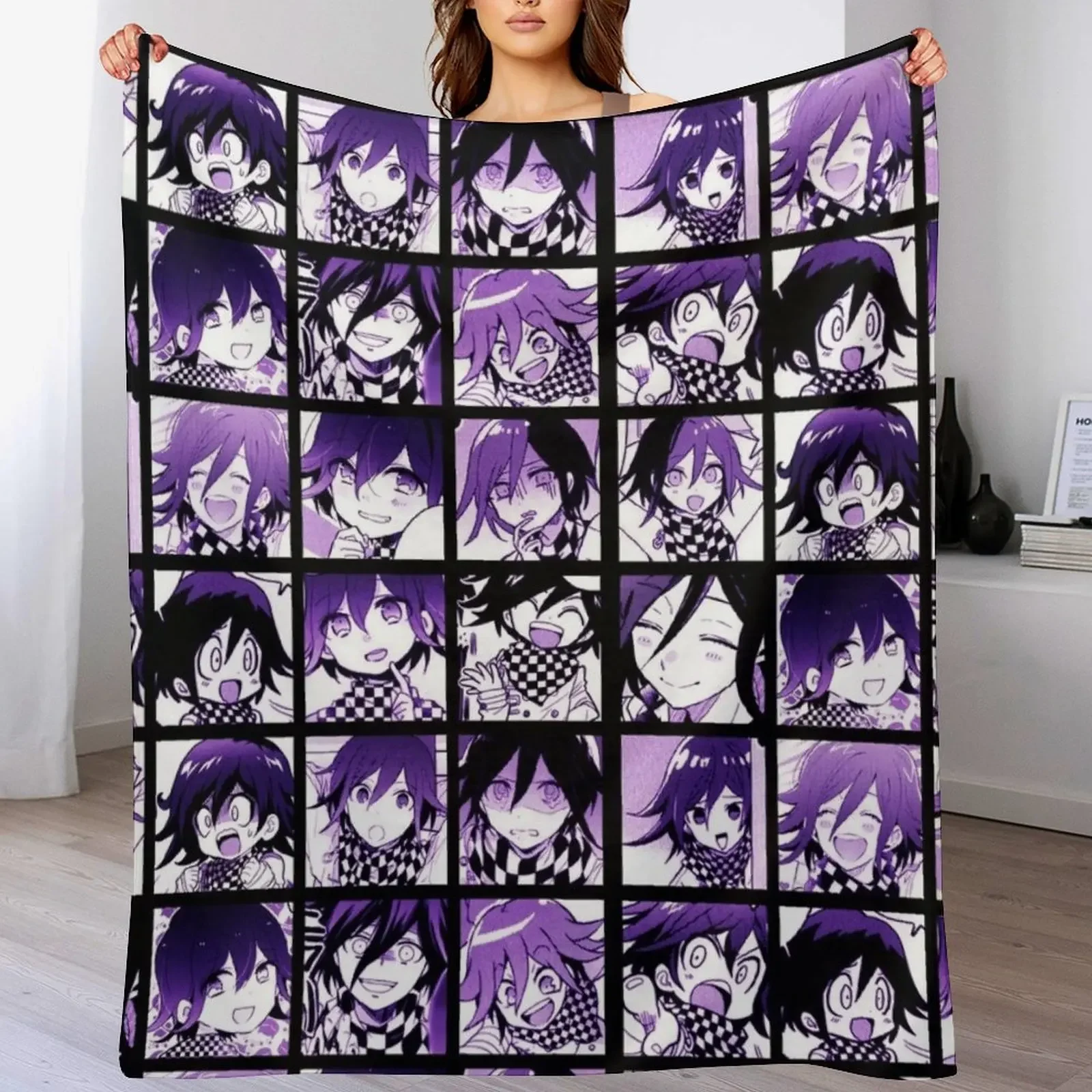 

Kokichi Manga Collection (Colored) Throw Blanket Sofa Quilt Flannel Fabric wednesday decorative Blankets