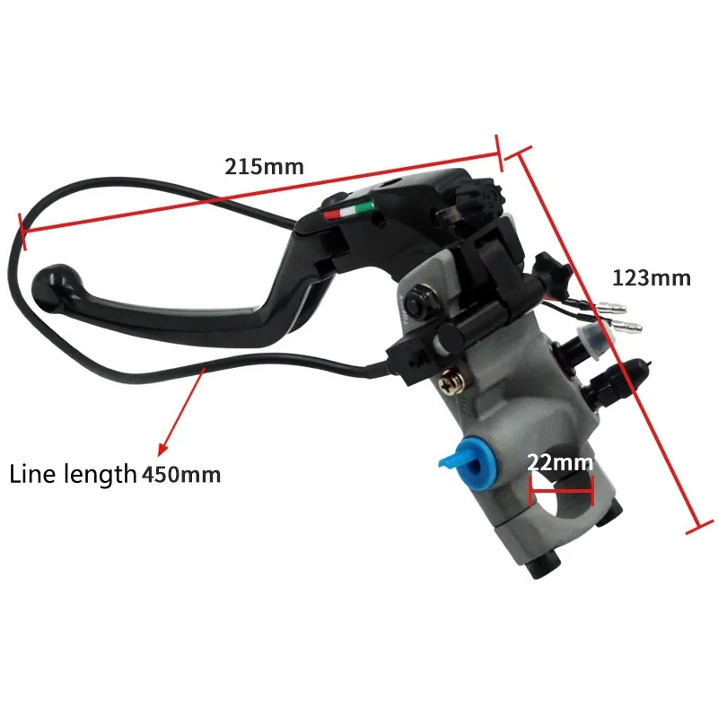 22mm Aluminium Motorcycle Brake Pull Rod Pump Adjustable Clutch Levers Universal Purpose Brake Master Cylinder HydraulicCluth