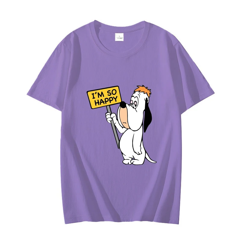 Droopy الكلب الرجال 2025 الصيف الكرتون جديد القطن الجولة الرقبة تي شيرت المرأة الشارع أنيمي الترفيه الرياضة قمة الموضة #5
