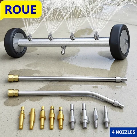 Undercarriage Cleaner Water Broom Car Chassis Wash For Karcher/Parkside/Black Decker Wash The Bottom Of The Car Washer Nozzles