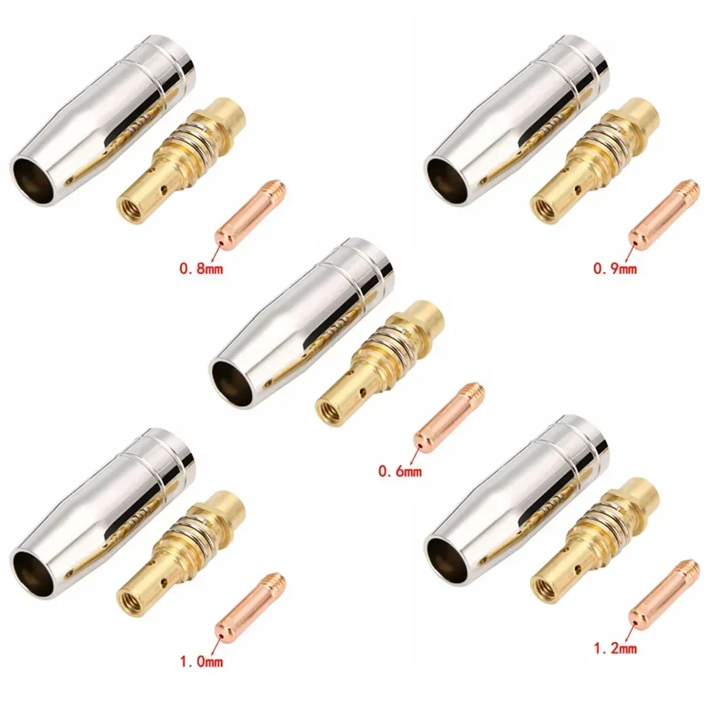 3 PCS Welder Nozzle Part Kit 15AK Conductive Tip Nozzles Contact Tips For MIG Welding Torch Welding 0.6/0.8/0.9/1.0/1.2mm