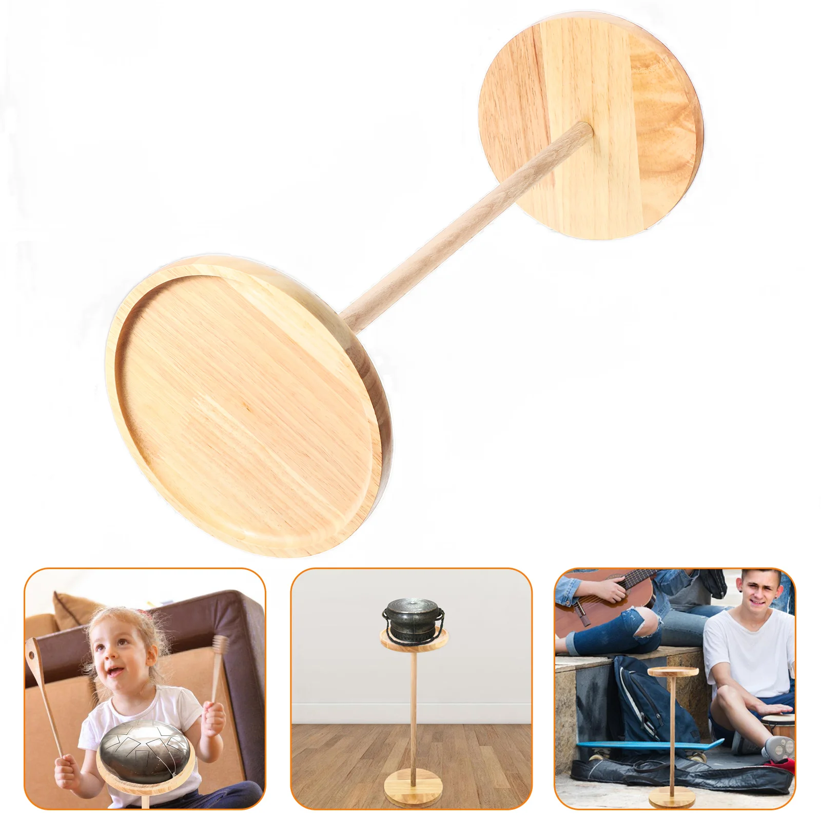 

Wood Ethereal Hand Drum Stand Premium Wooden Tongue Drum Holder For Steel Handpan Beginner Practice Multifunctional Display Rack