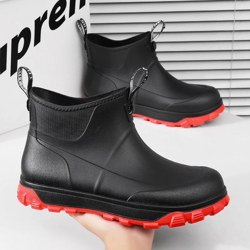 Neue Regenstiefel für Damen und Herren, Modische Outdoor-Wasserstiefel, Rutschfest, Wasserdicht, Küchenstiefel mit Weicher Sohle, Verschleißfest