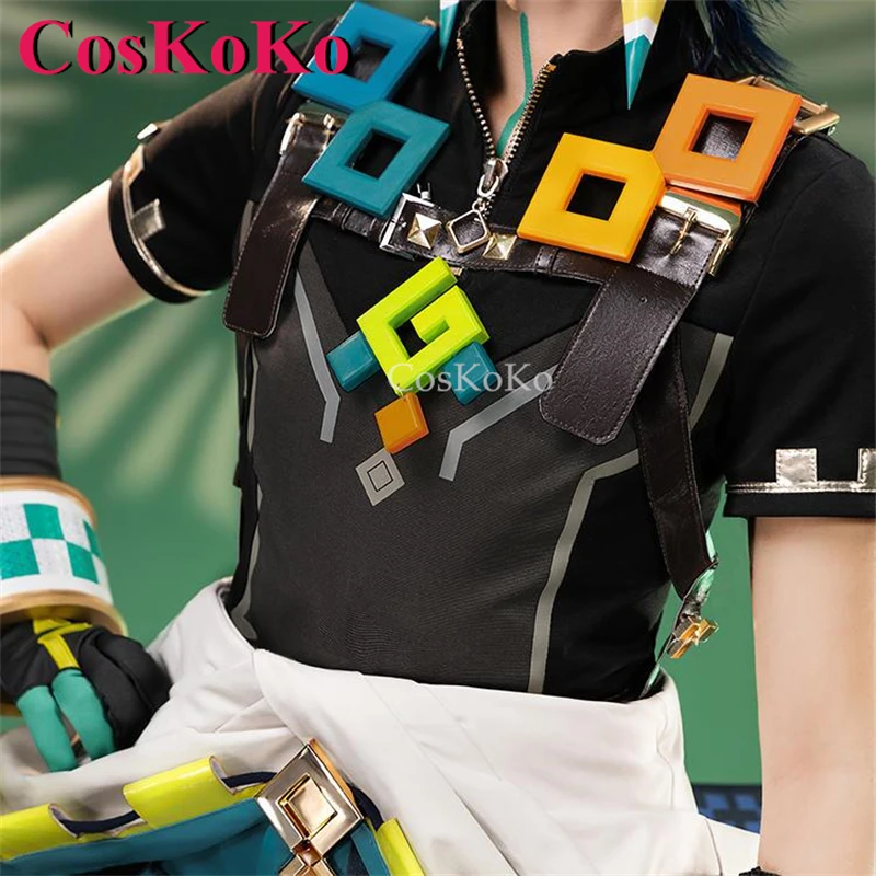 CosKoKo Kinich Cosplay Game Genshin Impact Costume Fashion Handsome Battle Uniforms Full Set Halloween Party Role Play Clothing